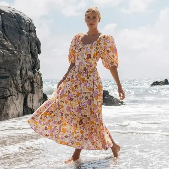multi color dress long sleeve Color Symphony Unforgettable A-Line Long Sleeve Dress main image 0